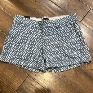 Dear John Geometric Blue and White Women's Shorts